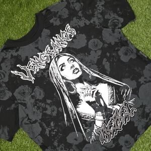 REBEL Vengeance Goth Mary Floral Crewneck T-Shirt Men's Sz XL Tee New
